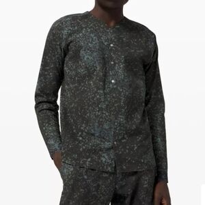 Lululemon Mens Lab Ashta Snapdown Long Sleeve Print Top Size Large